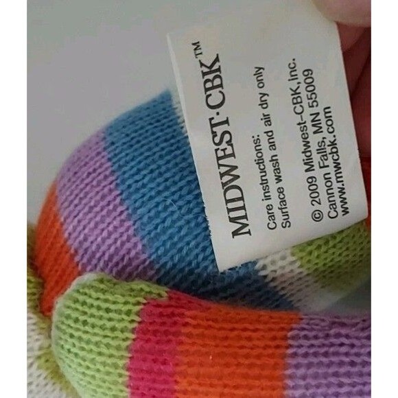 Midwest CBK Stock Rainbow Monkey Knitted w/ Magnetic Hands & Feet 13” - Picture 3 of 3